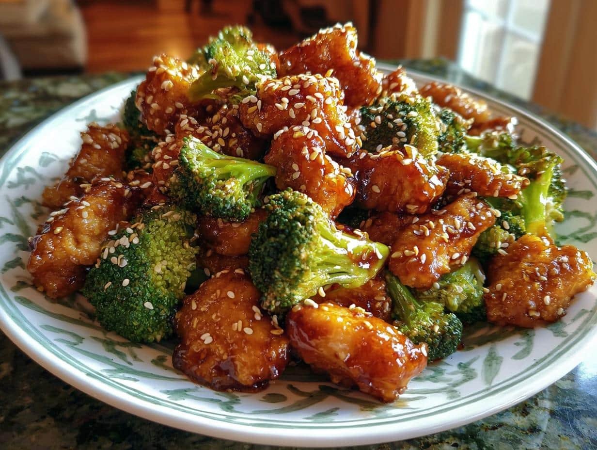 Amazing Honey Sesame Chicken Broccoli in 30 Min - Honey Sesame Chicken Broccoli - main visual representation