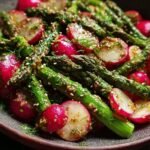 Roasted Asparagus Radishes Mustard