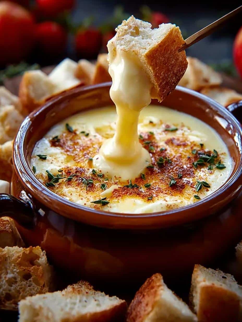 Cozy Apple Cider Cheese Fondue for Fall Gatherings - Apple Cider Cheese Fondue - main visual representation