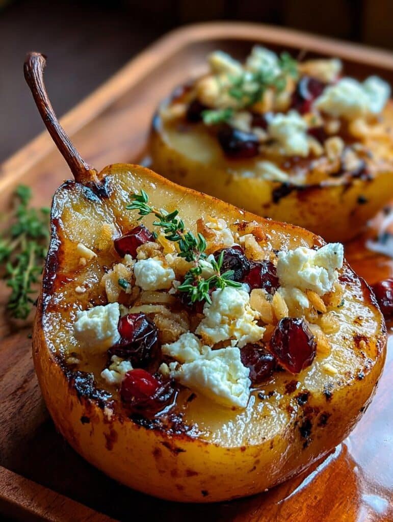 Baked Pears Feta Honey