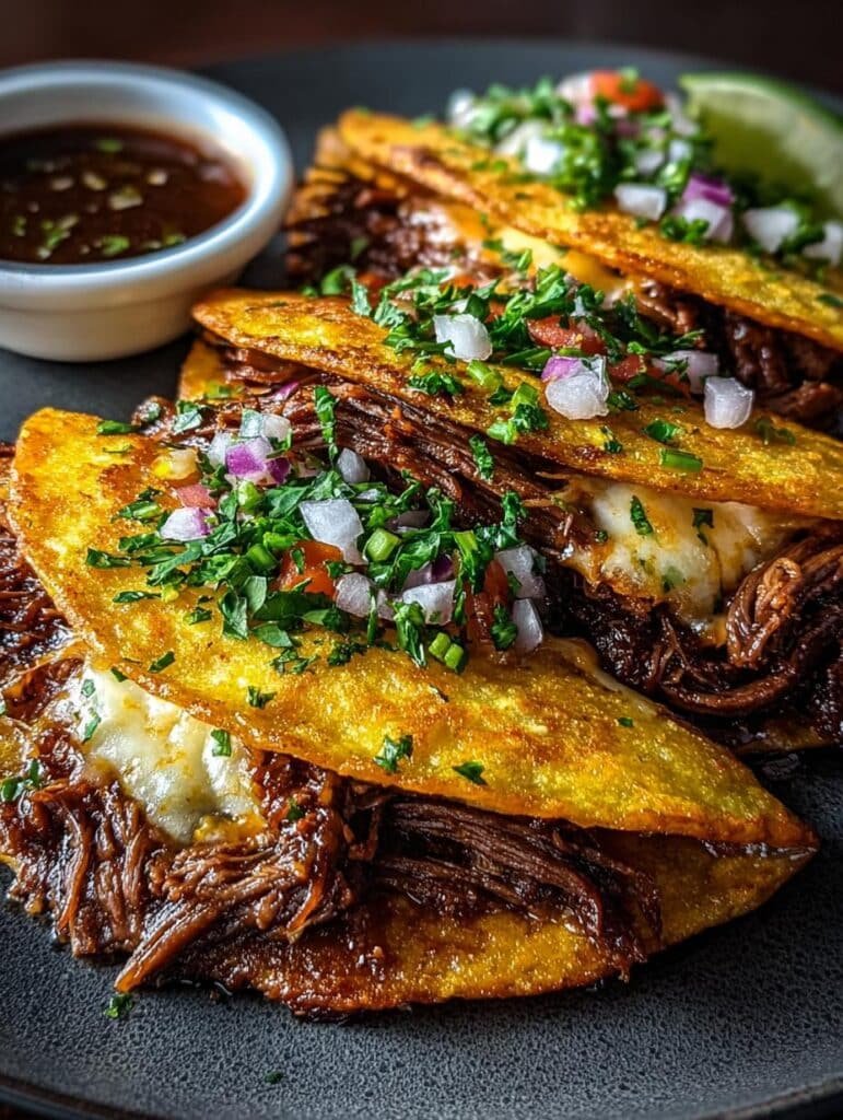 Birria Grilled Cheese Tacos