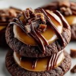Chocolate Caramel Thumbprint Cookies