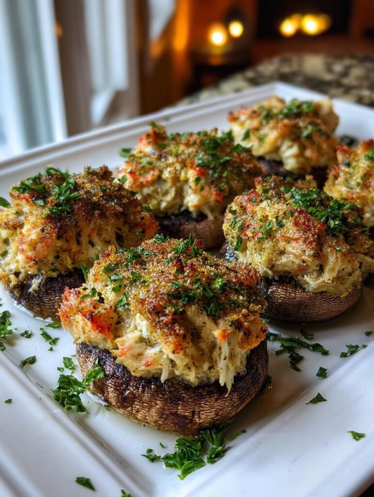 Creamy Garlic Crab Stuffed