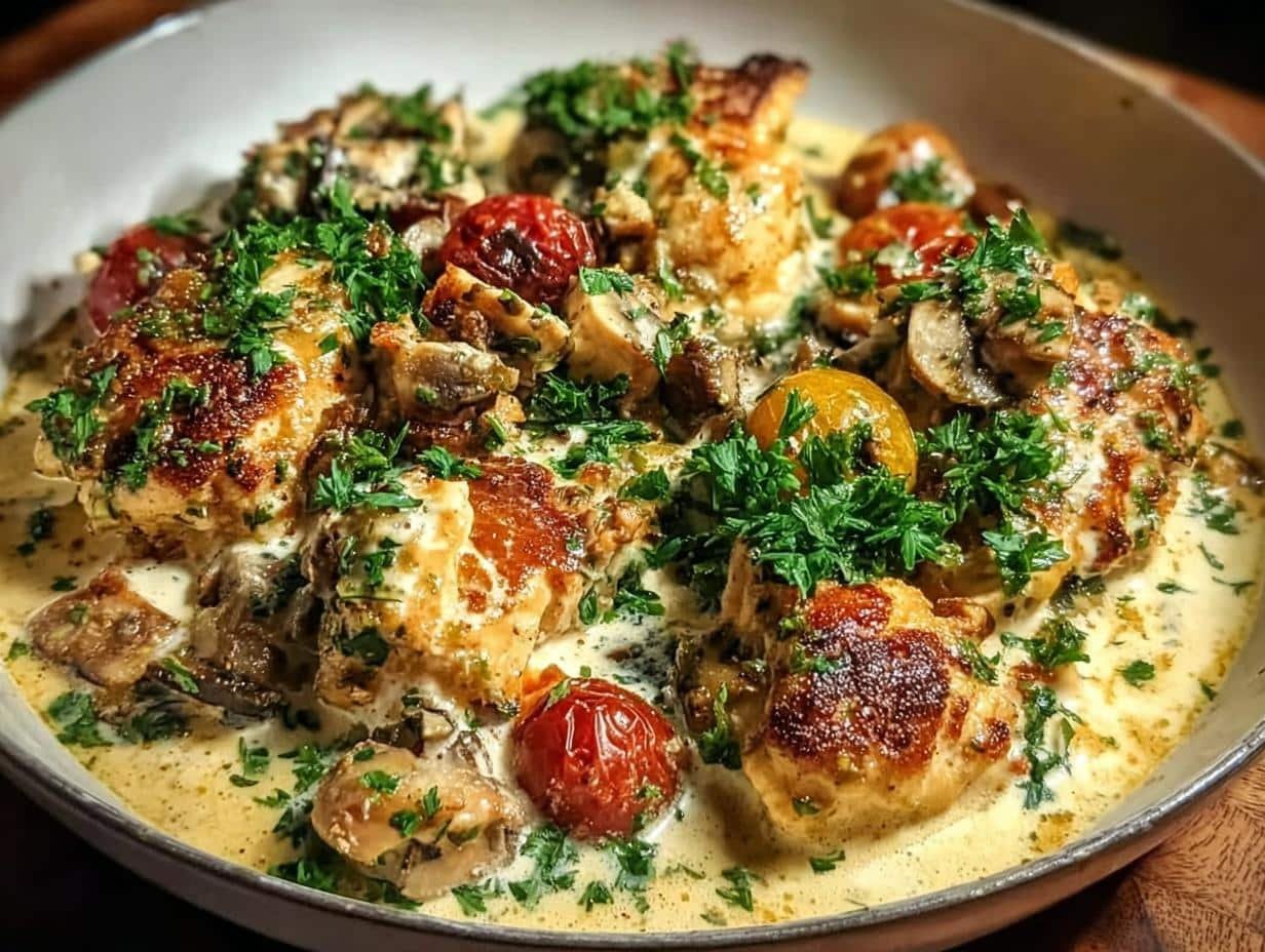 Creamy Pepperoncini Chicken 2 Ways - Creamy Pepperoncini Chicken Skillet - main visual representation
