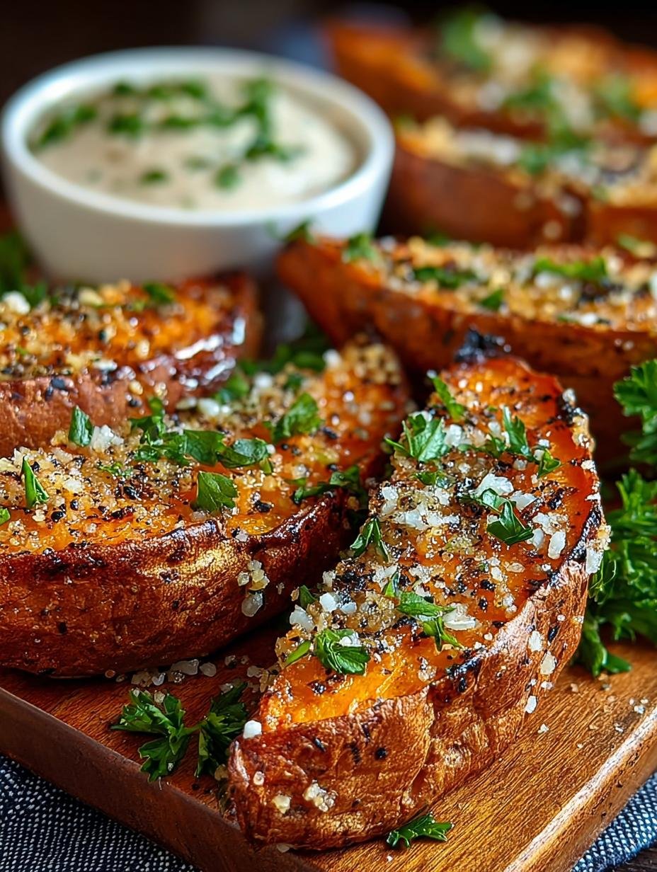 Garlic Parmesan Sweet Potato Wedges for Savory Delight - Garlic Parmesan Sweet Potato - additional detail