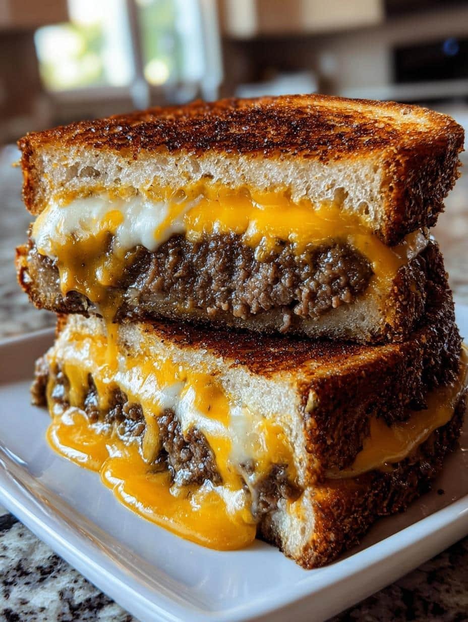 Grilled Cheese Patty Melts: Delicious 20-Min Meal - Perfectly golden brown grilled cheese patty melt
