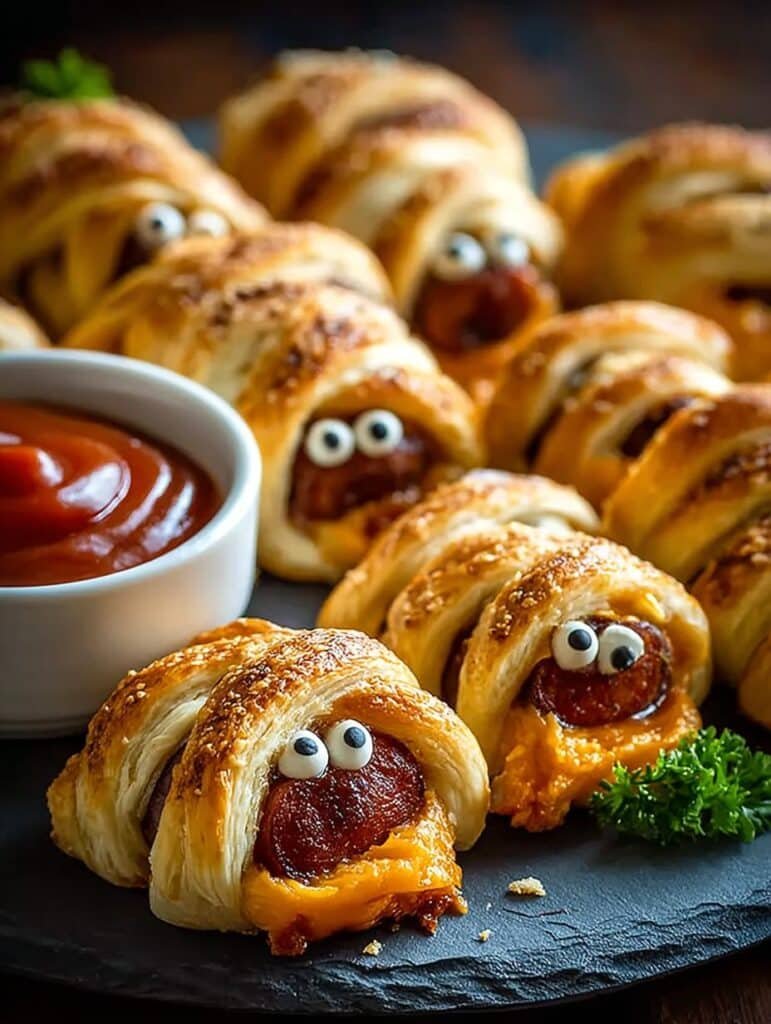 Halloween Sausage Mummy Snack