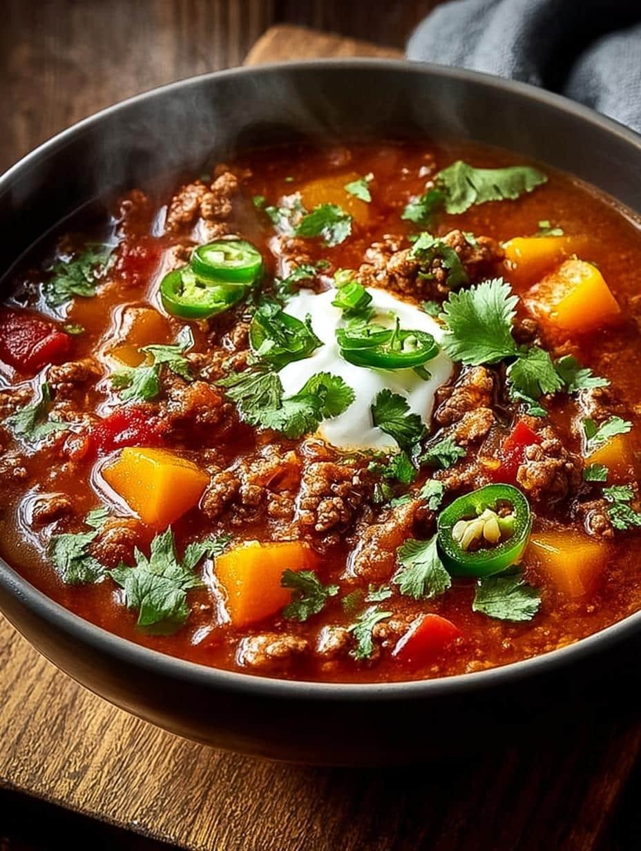 Hearty Butternut Turkey Chili: A Comforting Delight - Hearty Butternut Turkey Chili - main visual representation