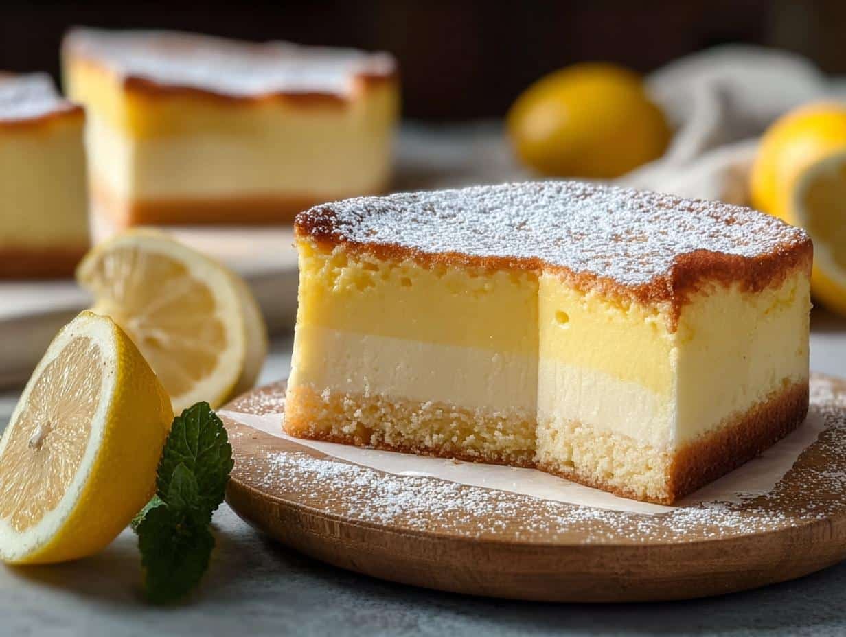 Lemon Custard Cake: 1 Amazing Easy Recipe - Lemon Custard Cake - additional detail