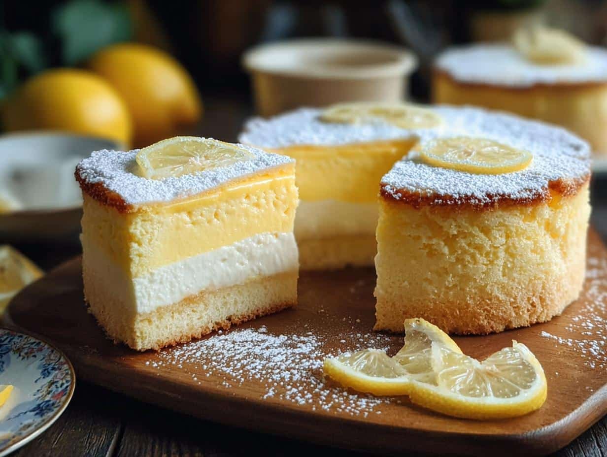 Lemon Custard Cake: 1 Amazing Easy Recipe - Lemon Custard Cake - additional detail