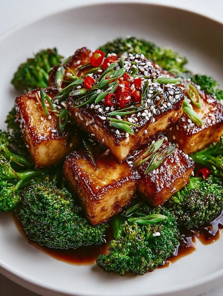 Sesame Tofu with Broccoli
