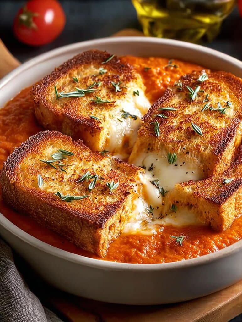 Tomato Soup Grilled Cheese