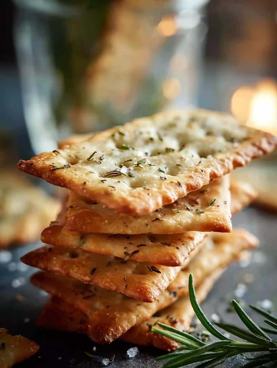 Artisanal Crackers with Olive Oil & Rosemary Delight 2 Artisanal Crackers with Olive Oil & Rosemary Delight - Artisanal Crackers with Olive - main visual representation