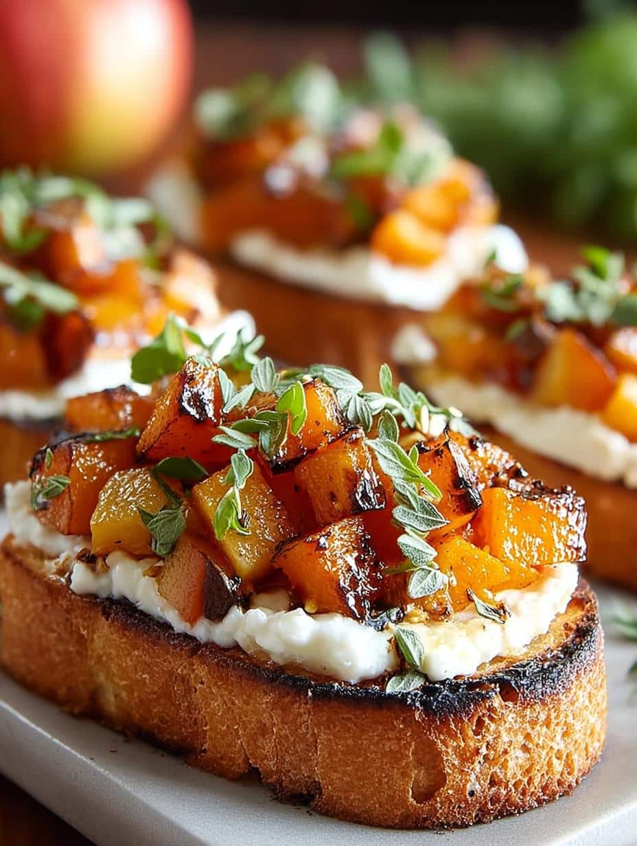 Butternut Squash Apple Bruschetta