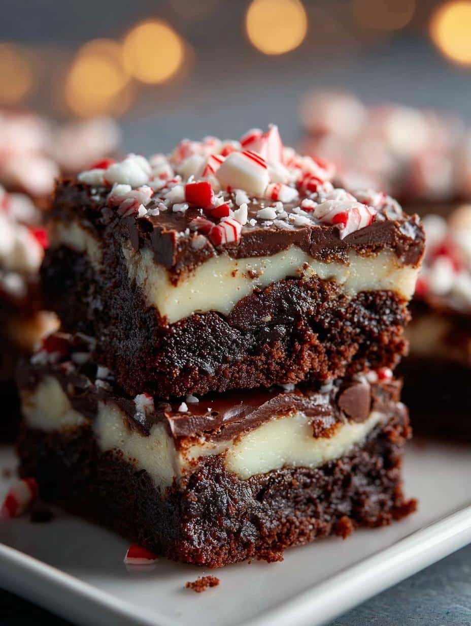 Irresistible Christmas Peppermint Bark Brownie Bites - Christmas Peppermint Bark Brownie - main visual representation