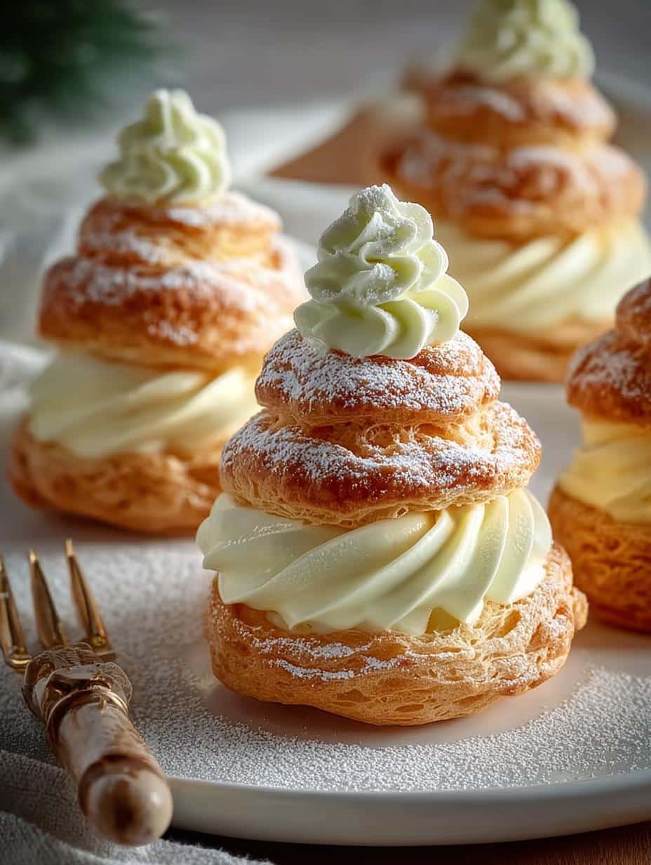 Whimsical Christmas Tree Cream Puffs for Festive Joy - Christmas Tree Cream Puffs - additional detail
