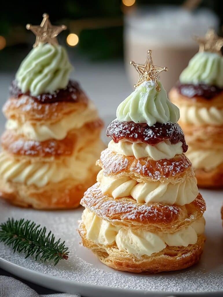 Christmas Tree Cream Puffs