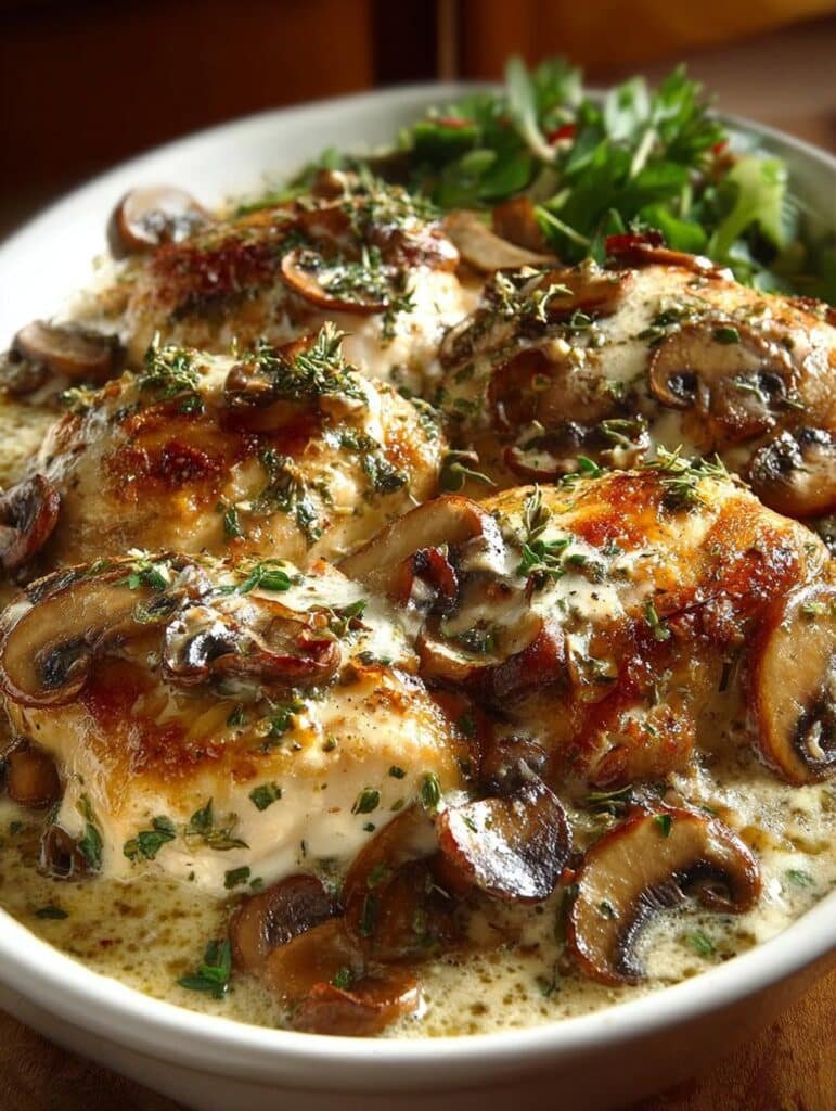 Creamy Mushroom Chicken Bake