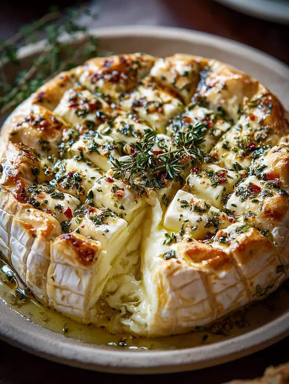 Garlic Herb Baked Brie: 5 Irresistible Serving Ideas - Garlic Herb Baked Brie - main visual representation