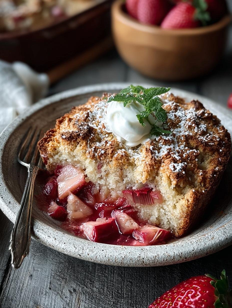 Gooey Strawberry Rhubarb Sourdough