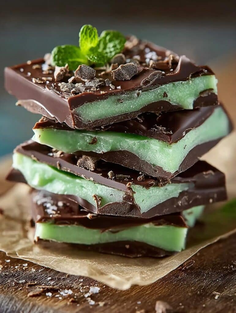 Grasshopper Mint Chocolate Bark