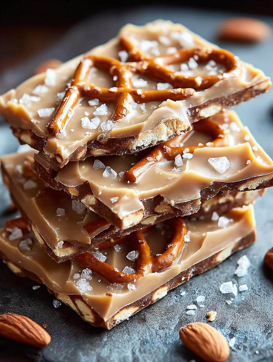 Peanut Butter Pretzel Bark: 4-Ingredient Delight - Peanut Butter Pretzel Bark - additional detail