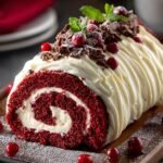 Red Velvet Yule Log