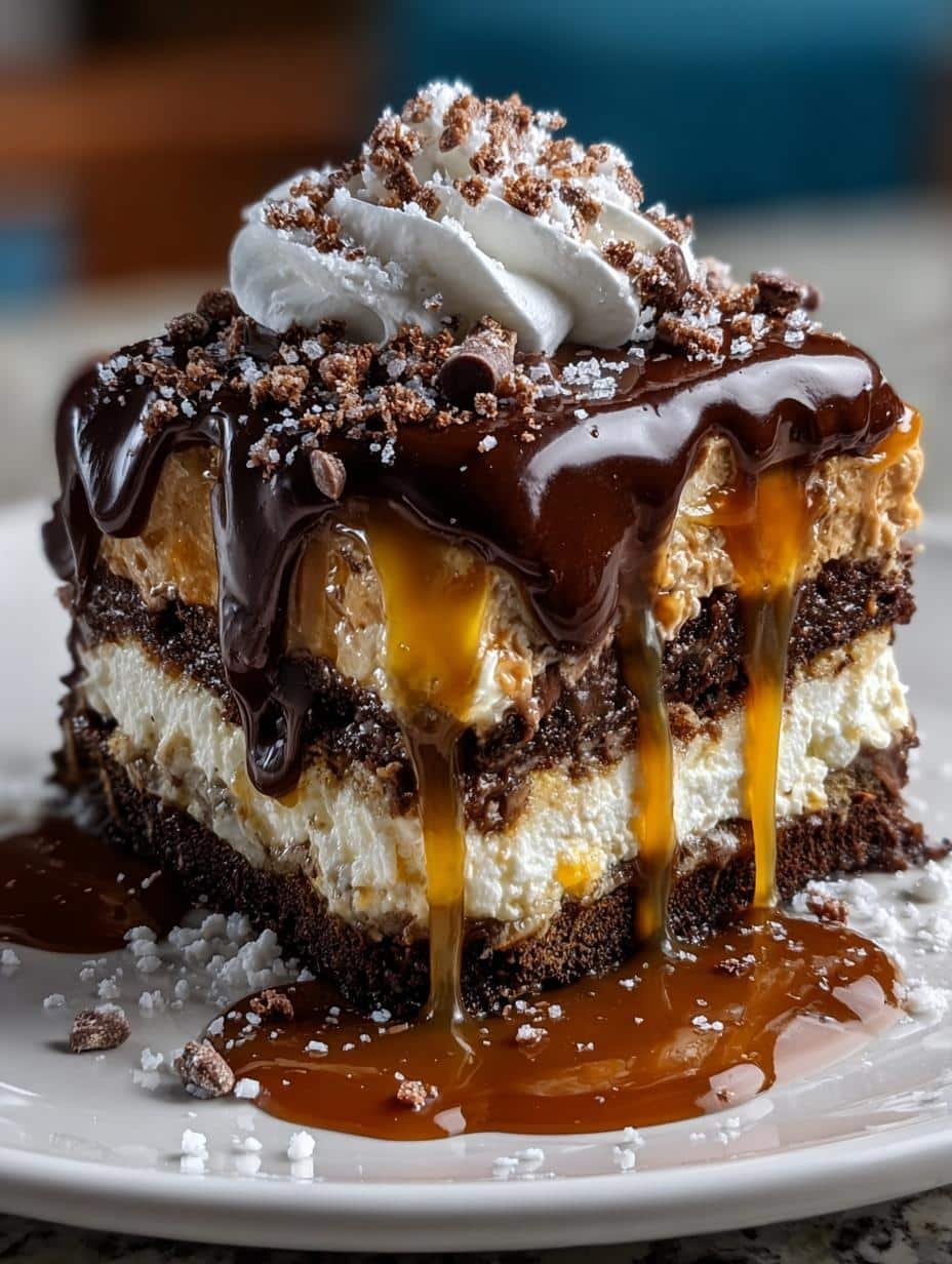 Salted Caramel Chocolate Lasagna
