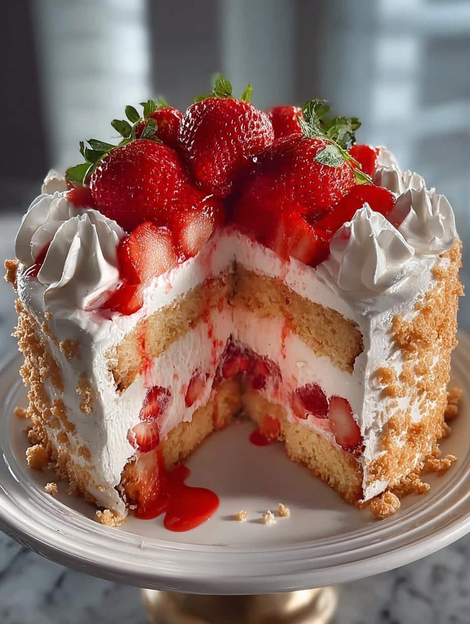 Decadent Strawberry Crunch Pound Cake Recipe You’ll Love - Strawberry Crunch Pound Cake - additional detail