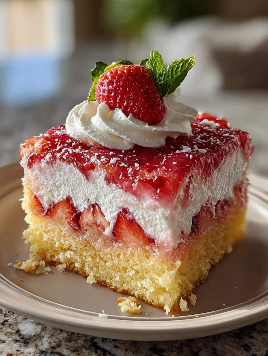Strawberry Lemonade Poke Cake: A Refreshing Delight - Strawberry Lemonade Poke Cake - additional detail