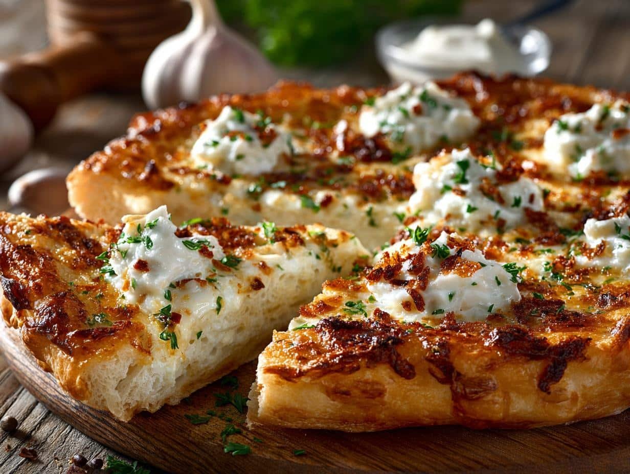 Delicious White Garlic Pizza Sauce Recipe in 10 Minutes - White Garlic Pizza Sauce - main visual representation