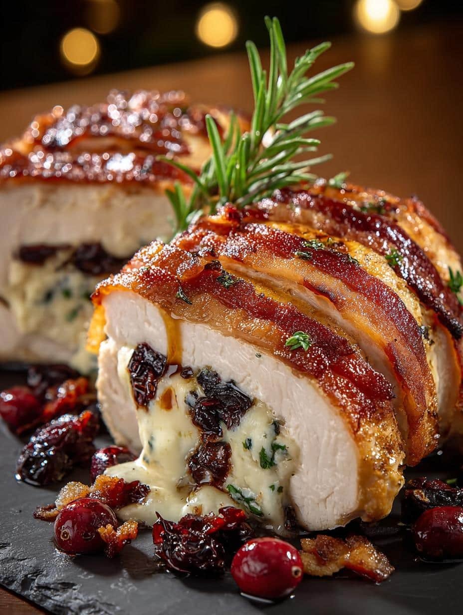 Bacon Cranberry Brie Chicken: A Cozy Delight 3 Bacon Cranberry Brie Chicken: A Cozy Delight - Bacon Cranberry Brie Chicken - additional detail