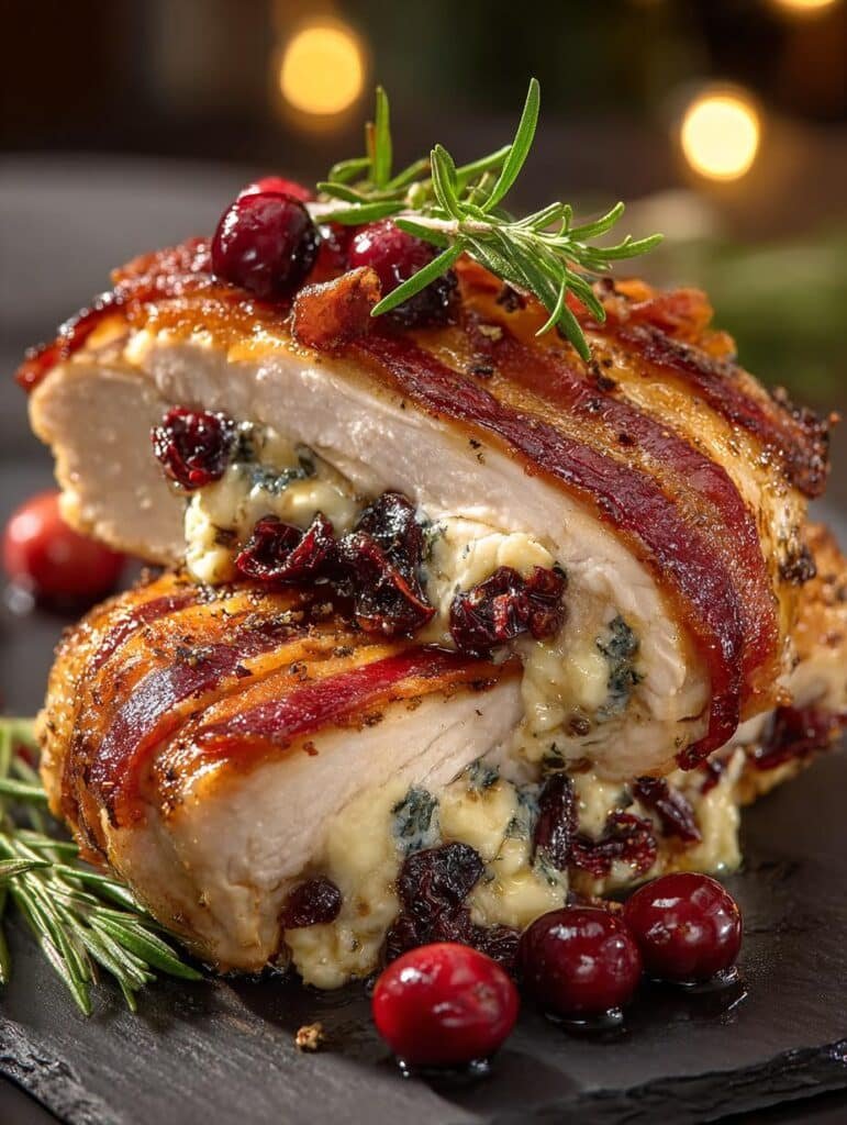 Bacon Cranberry Brie Chicken