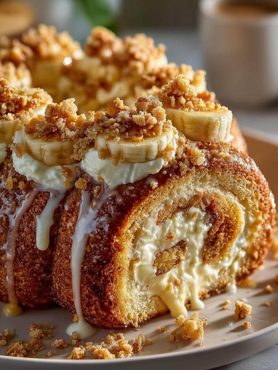 Banana Pudding Rolls with