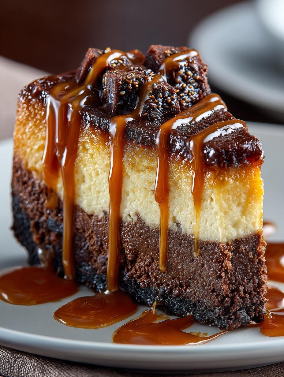 Caramel Brownie Cheesecake Bliss