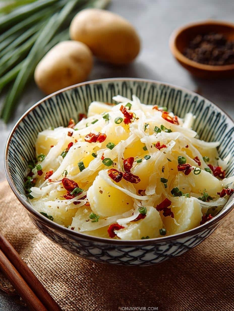 Delicious Chinese Style Potato Salad with Unique Flavors - Chinese Style Potato Salad - main visual representation