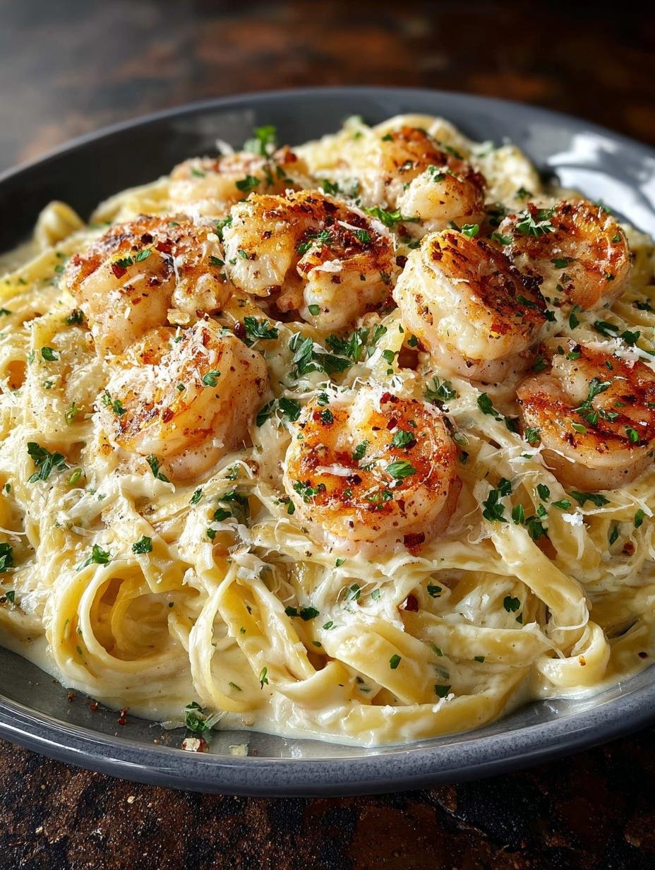 Creamy Garlic Shrimp Alfredo: 30-Minute Dinner Delight - Creamy Garlic Shrimp Alfredo - additional detail