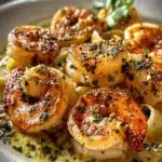 Creamy Shrimp Roasted Garlic