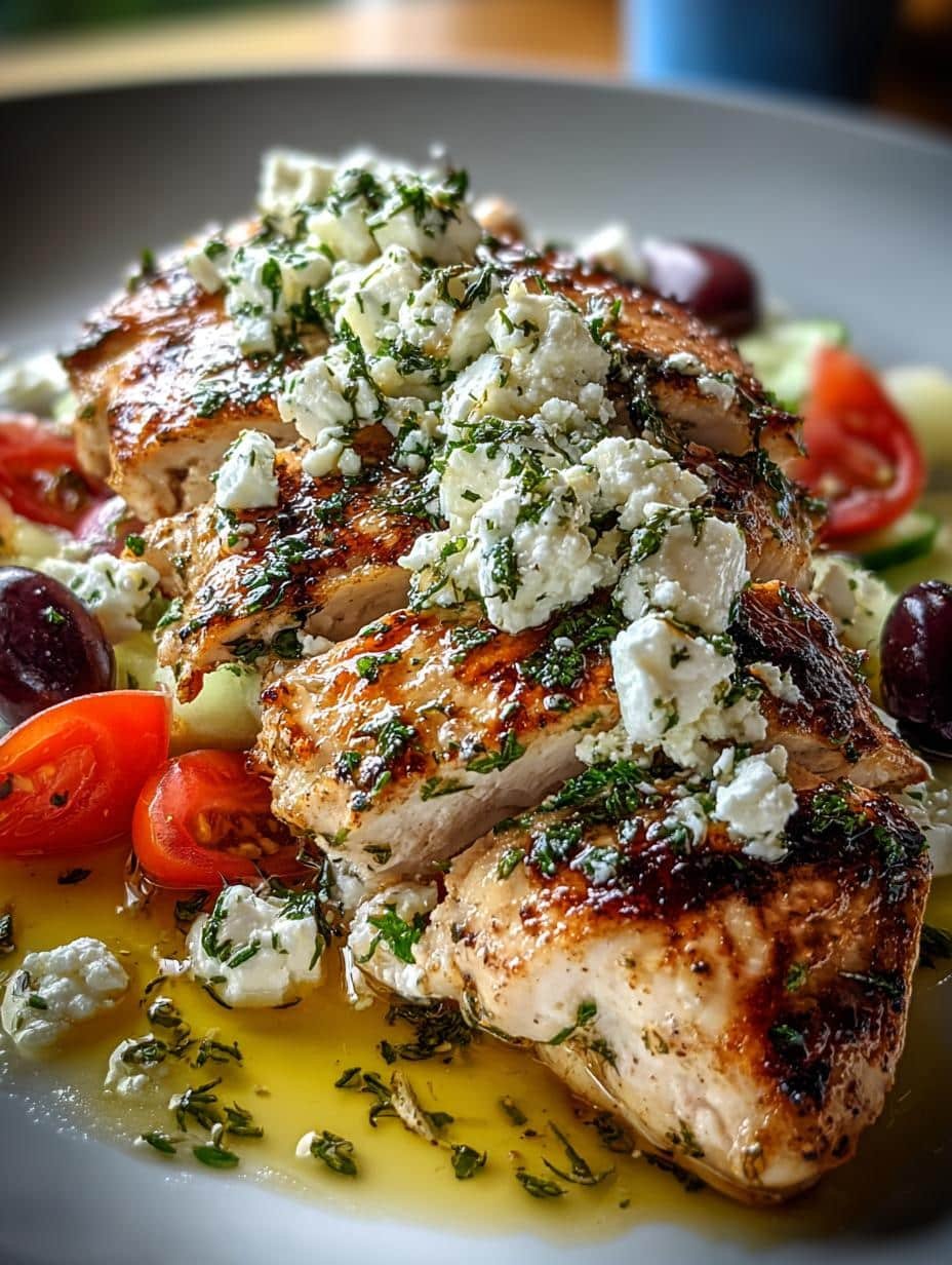 Delightful Greek Chicken with Lemon and Feta Recipe - Delightful Greek Chicken with - main visual representation