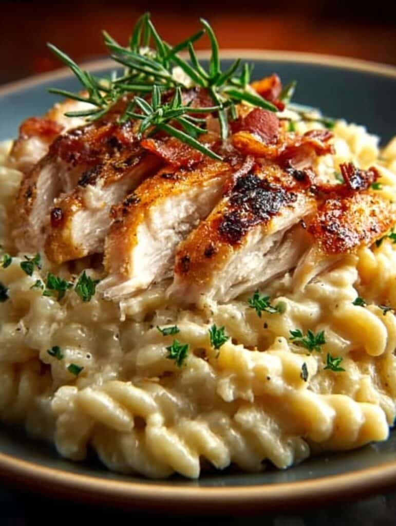 Dump Bake Chicken Alfredo