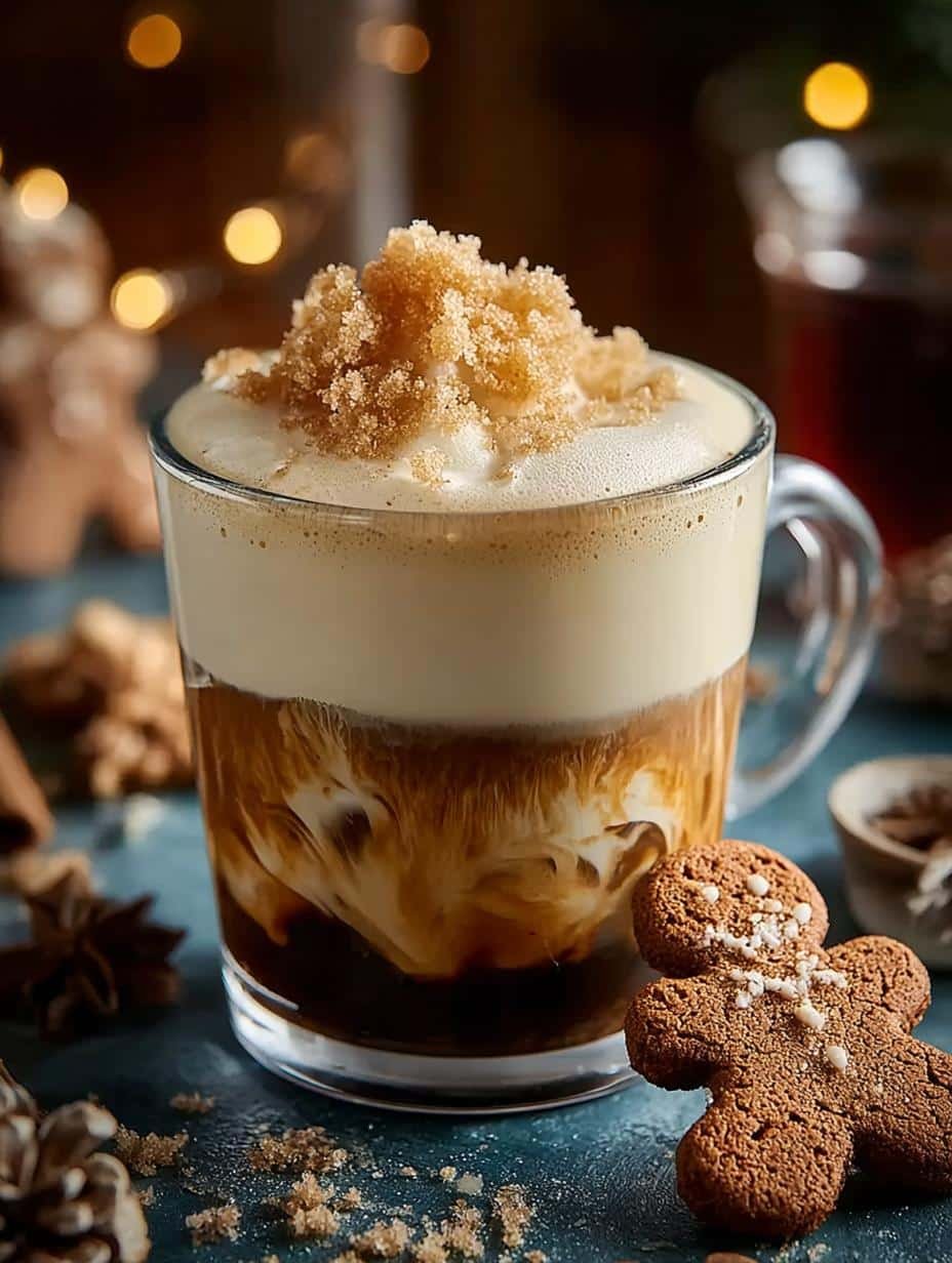 Gingerbread White Russian Mocktail: 5 Festive Flavors 3 Gingerbread White Russian Mocktail: 5 Festive Flavors - Gingerbread White Russian Mocktail - additional detail