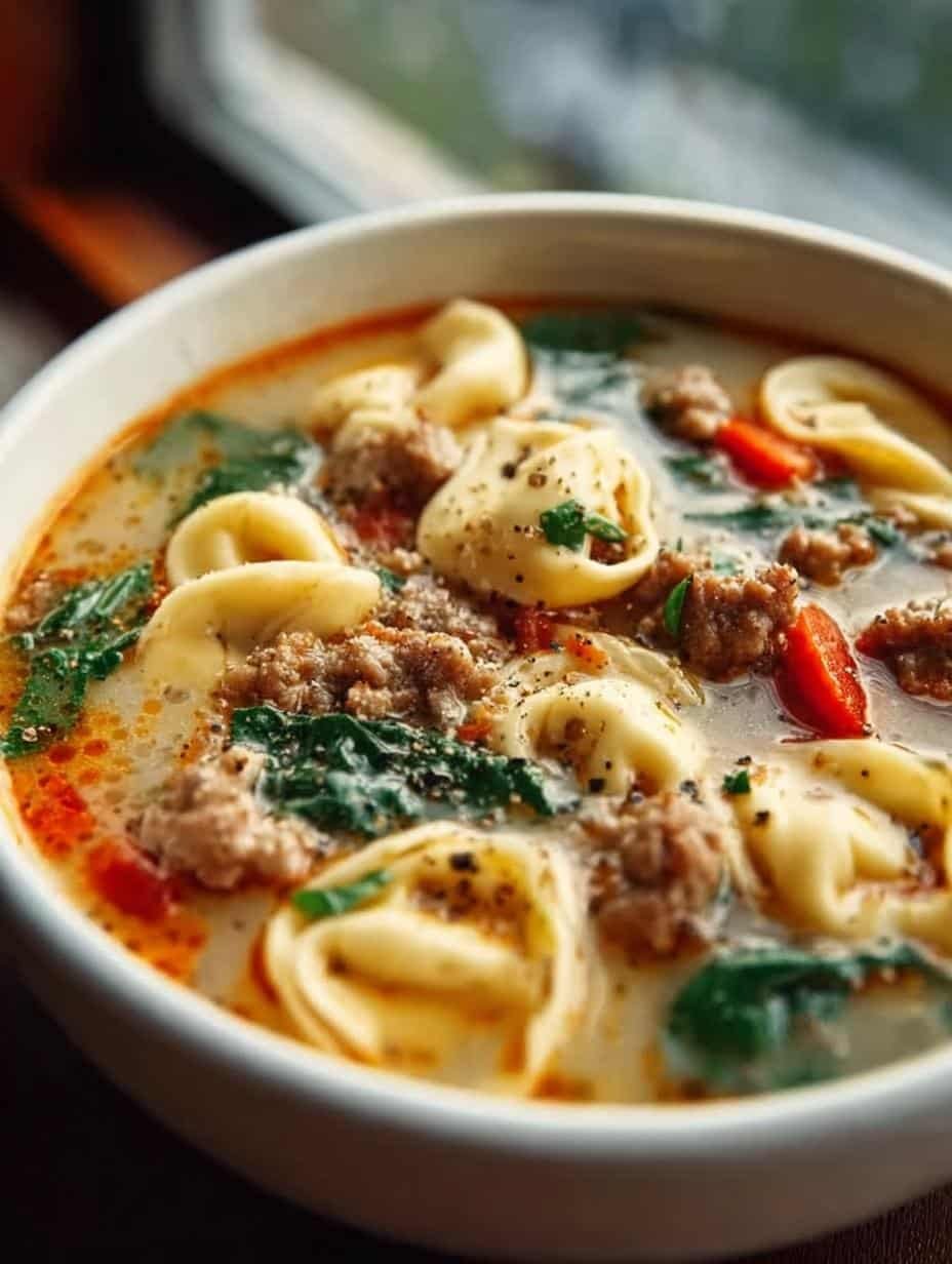 Hearty Tortellini Soup with Sausage: A Comforting Delight - Hearty Tortellini Soup with - main visual representation