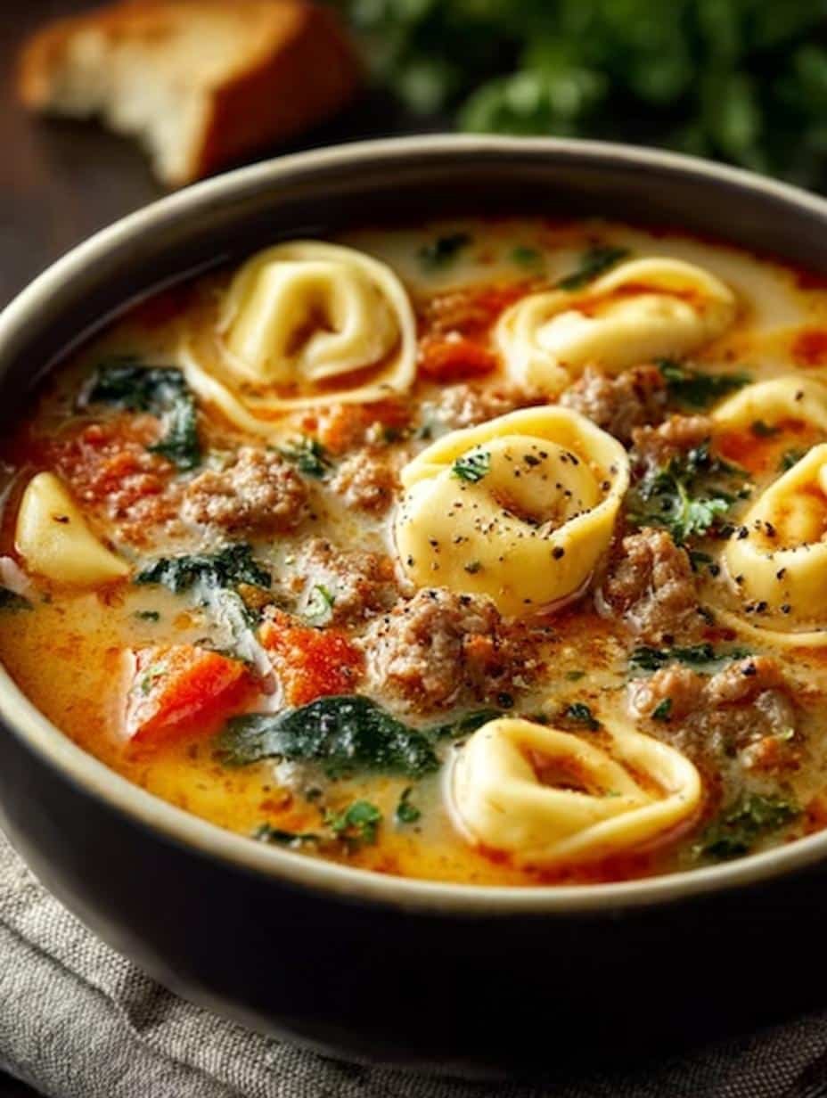 Hearty Tortellini Soup with Sausage: A Comforting Delight - Hearty Tortellini Soup with - additional detail