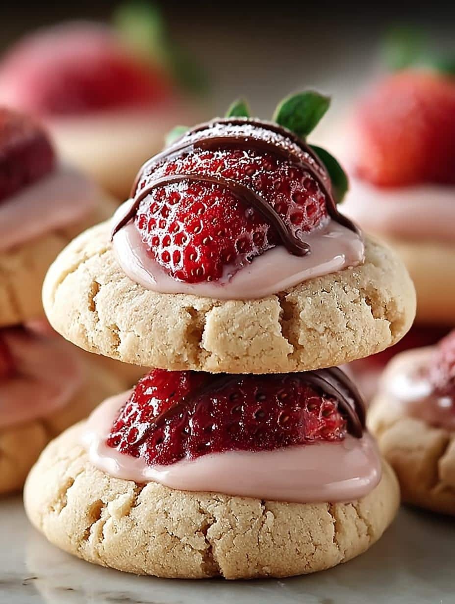 Irresistible Strawberry Kiss Cookies