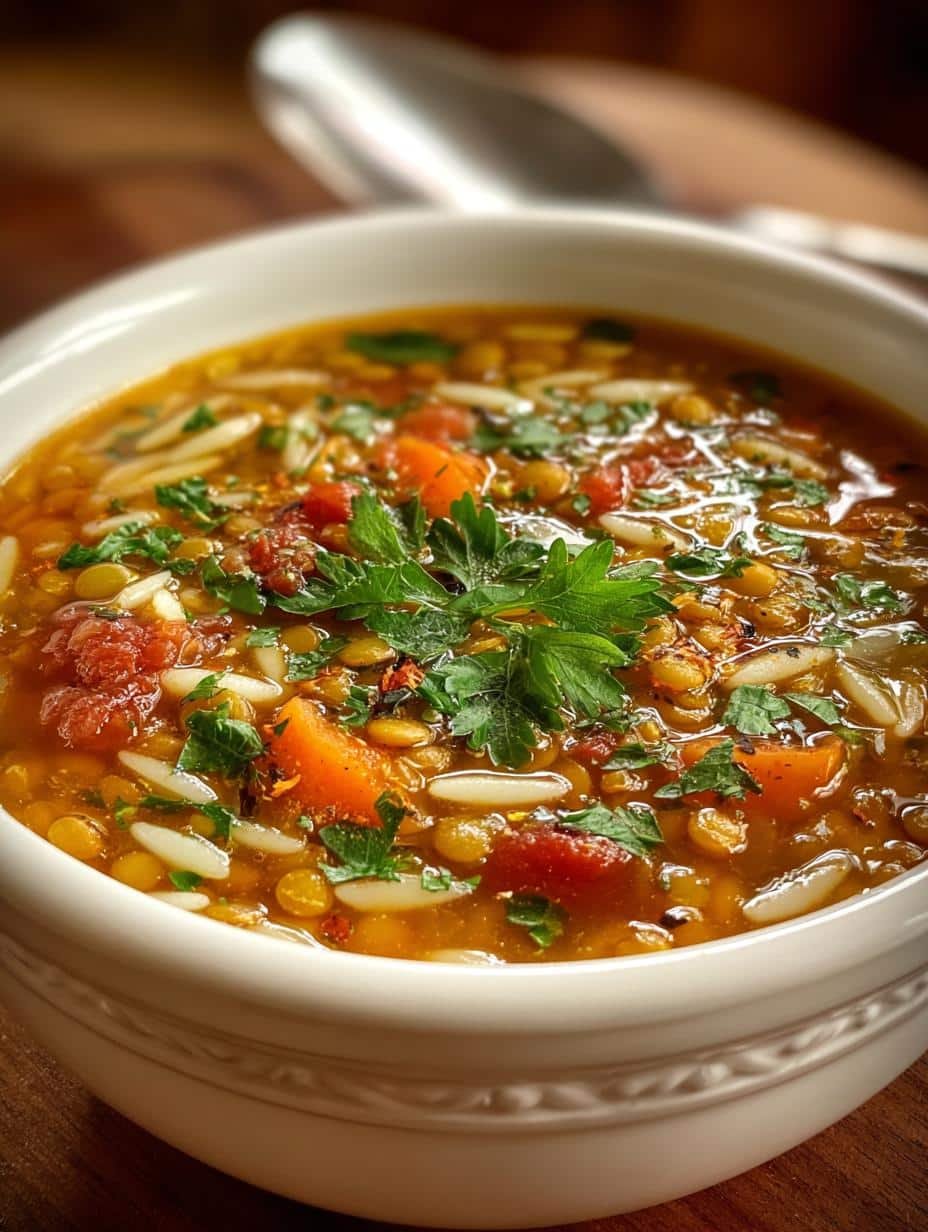 Lentil Orzo Soup: 5 Steps to a Hearty Comfort Dish - Lentil Orzo Soup - additional detail