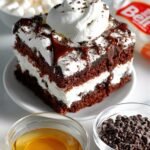 Marshmallow Chocolate Poke Cake