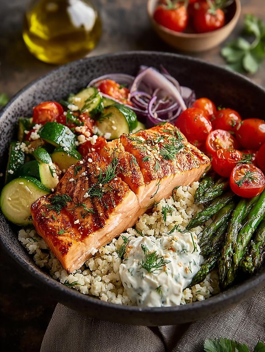 Mediterranean Salmon Bowls