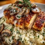Mushroom Gruyere Chicken Rice