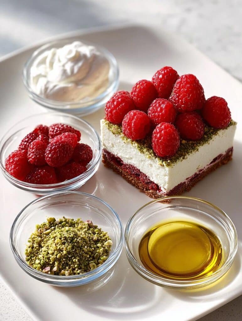 Raspberry Pistachio Cheesecake