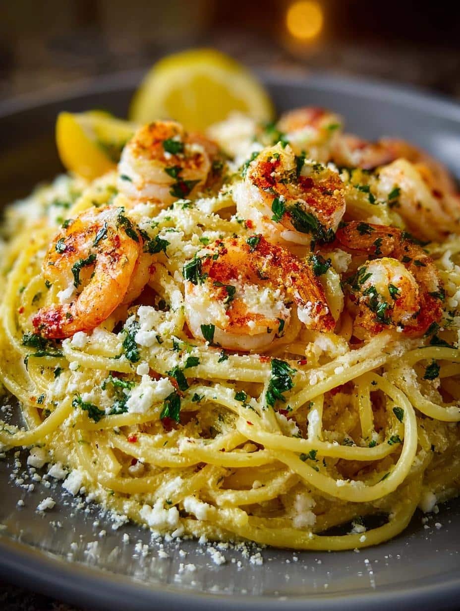 Irresistible Shrimp Lemon Ricotta Spaghetti in 30 Minutes - Shrimp Lemon Ricotta Spaghetti - additional detail
